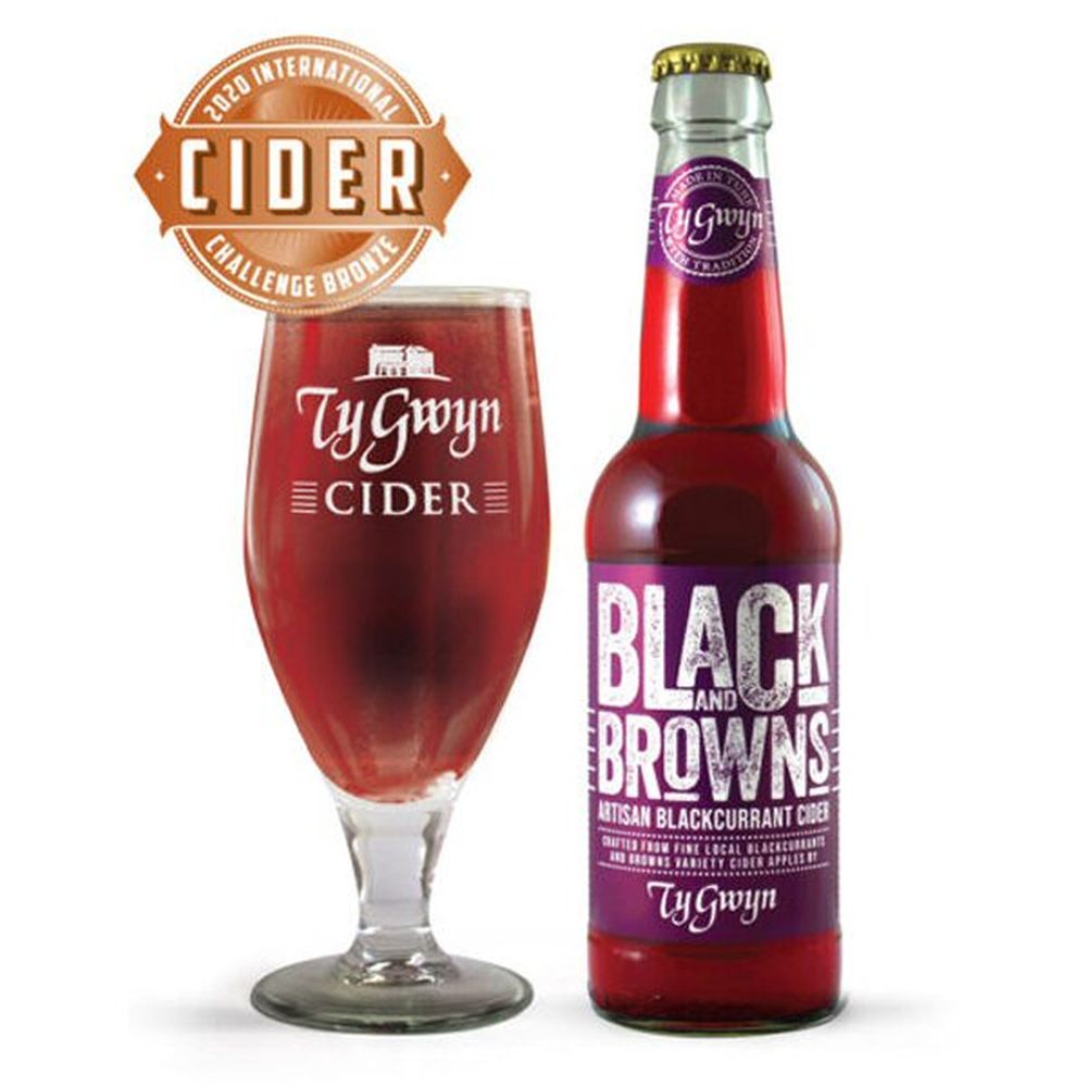 Ty Gwyn 500ml Black and Browns Blackcurrant Cider - Old Railway Line Garden Centre