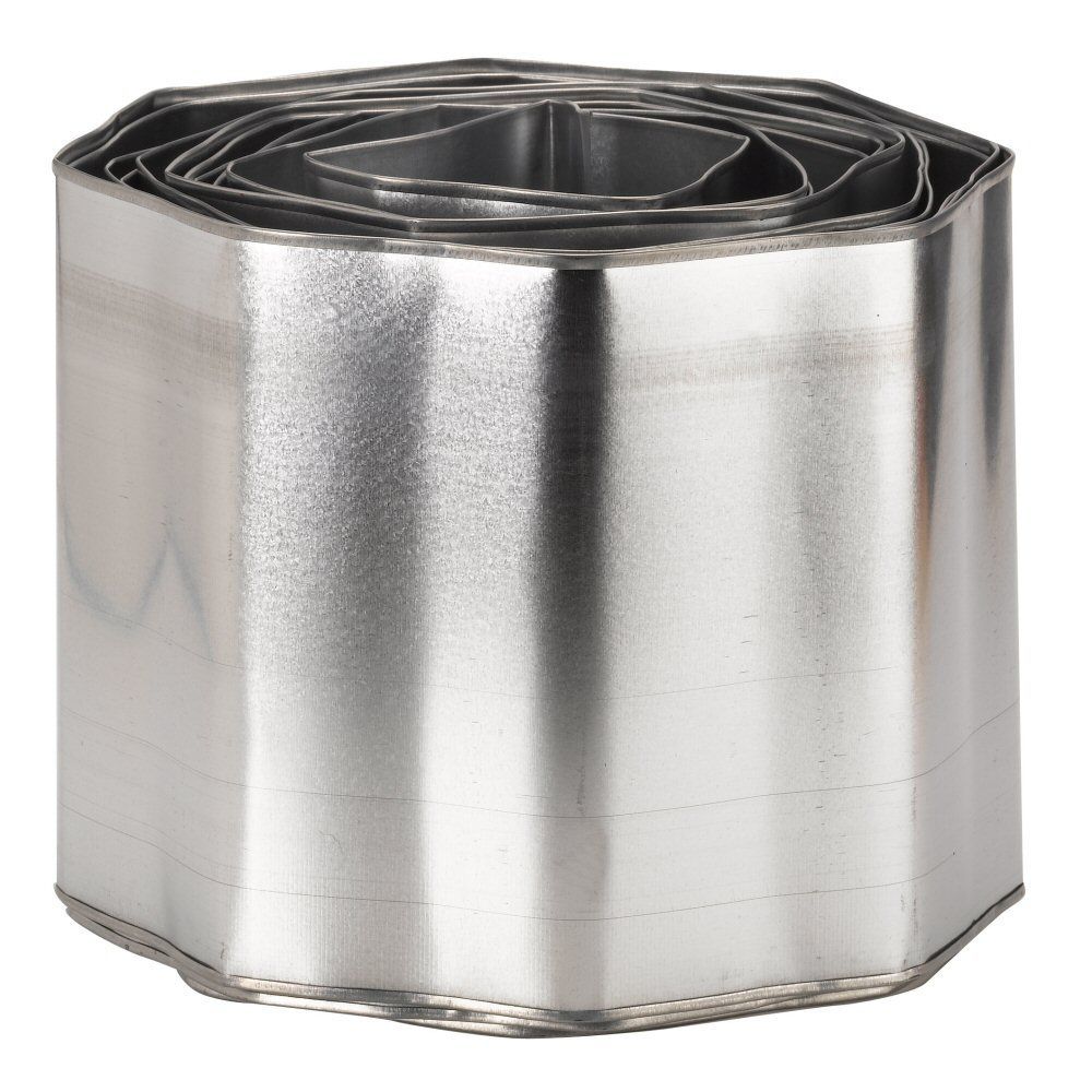 Useful 15cm x 3m Metal Lawn Edging - Old Railway Line Garden Centre