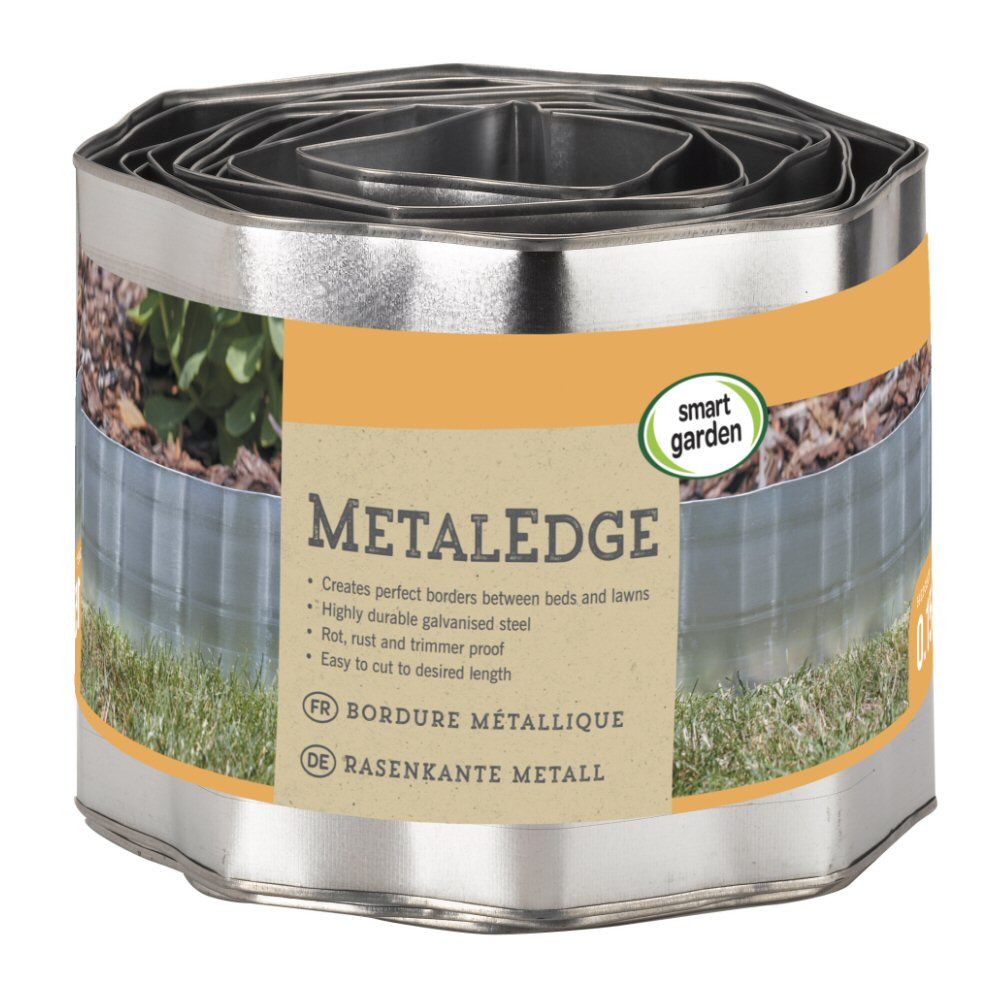 Useful 15cm x 3m Metal Lawn Edging - Old Railway Line Garden Centre