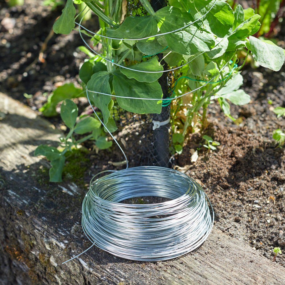 Useful 50m Galvanised 1mm Garden Wire - Old Railway Line Garden Centre
