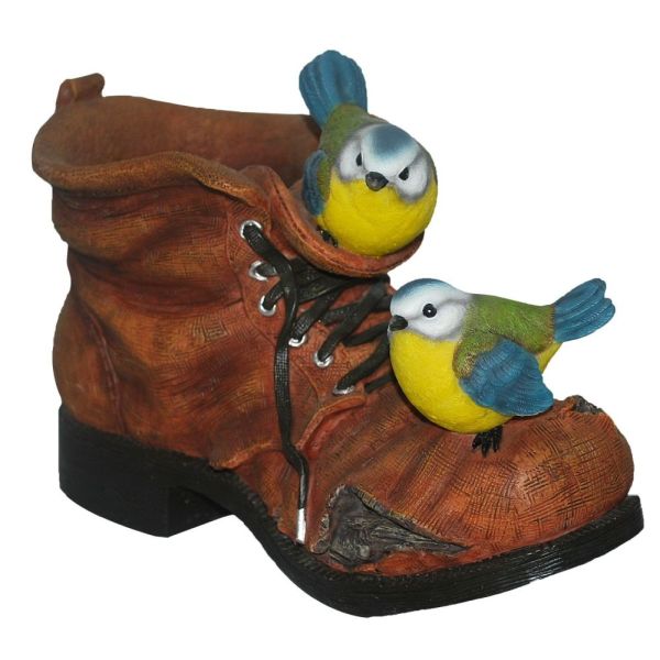 Vivid Arts 23cm Blue Tit Boot Planter - BS - BT05 - D - Old Railway Line Garden Centre