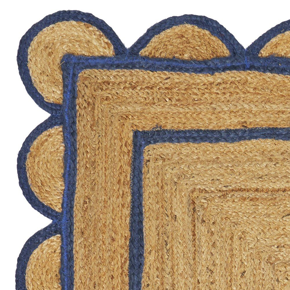 Walton & Co. 180cm Blue Elsie Jute Rug - Old Railway Line Garden Centre