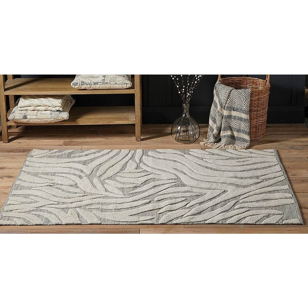 Walton & Co 180cm Grey Asher Rug - Old Railway Line Garden Centre