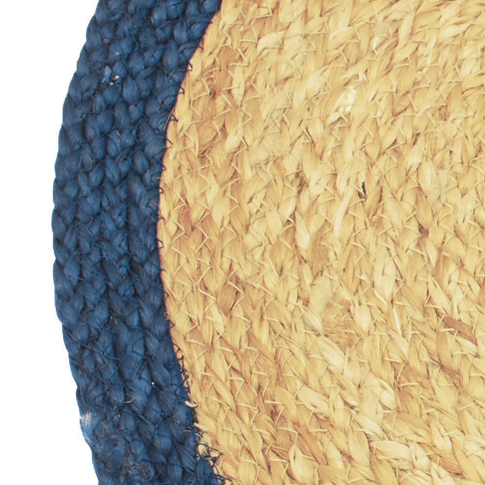 Walton & Co. 35cm Blue Fiesta Circular Jute Placemat - Old Railway Line Garden Centre