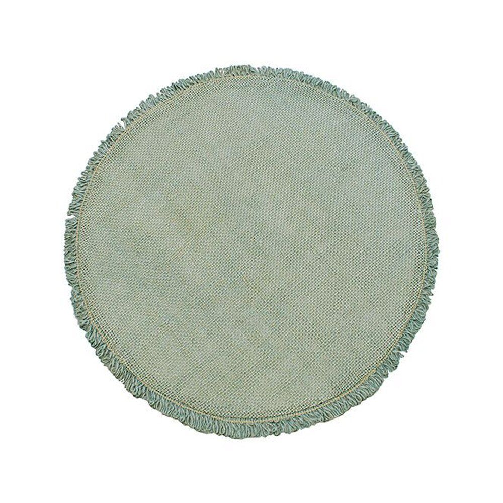 Walton & Co 35cm Moss Circular Jute Placemat - Old Railway Line Garden Centre