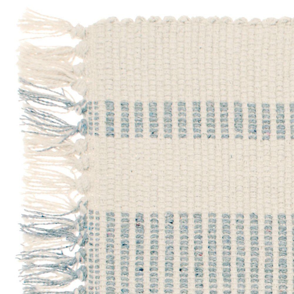 Walton & Co. 48cm Grey Recycled Cotton Stripe Placemat - Old Railway Line Garden Centre