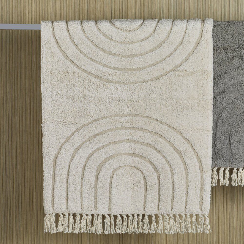 Walton & Co. 90 x 60cm Cream Bhodi Rug - Old Railway Line Garden Centre