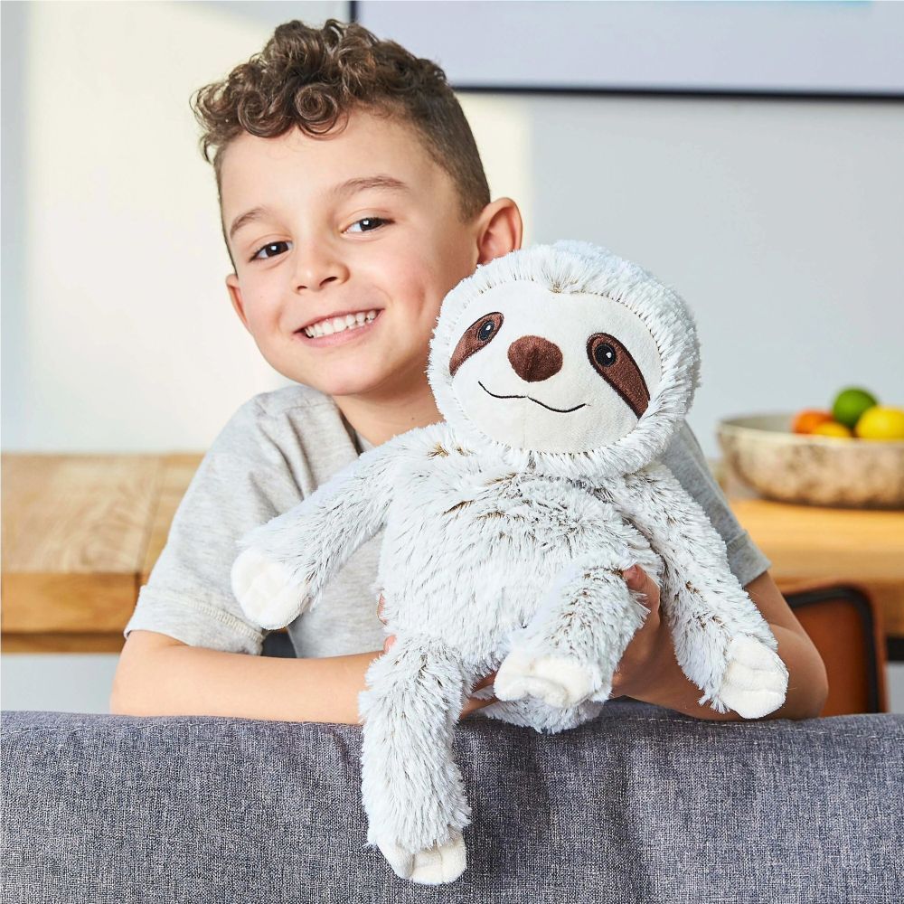 Warmies 13" Marshmallow Grey Sloth Microwavable Soft Toy - Old Railway Line Garden Centre