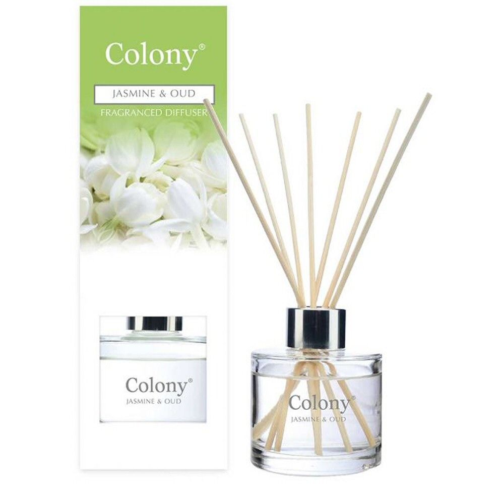 Wax Lyrical Colony 200ml Jasmine & Oud Reed Diffuser - Old Railway Line Garden Centre