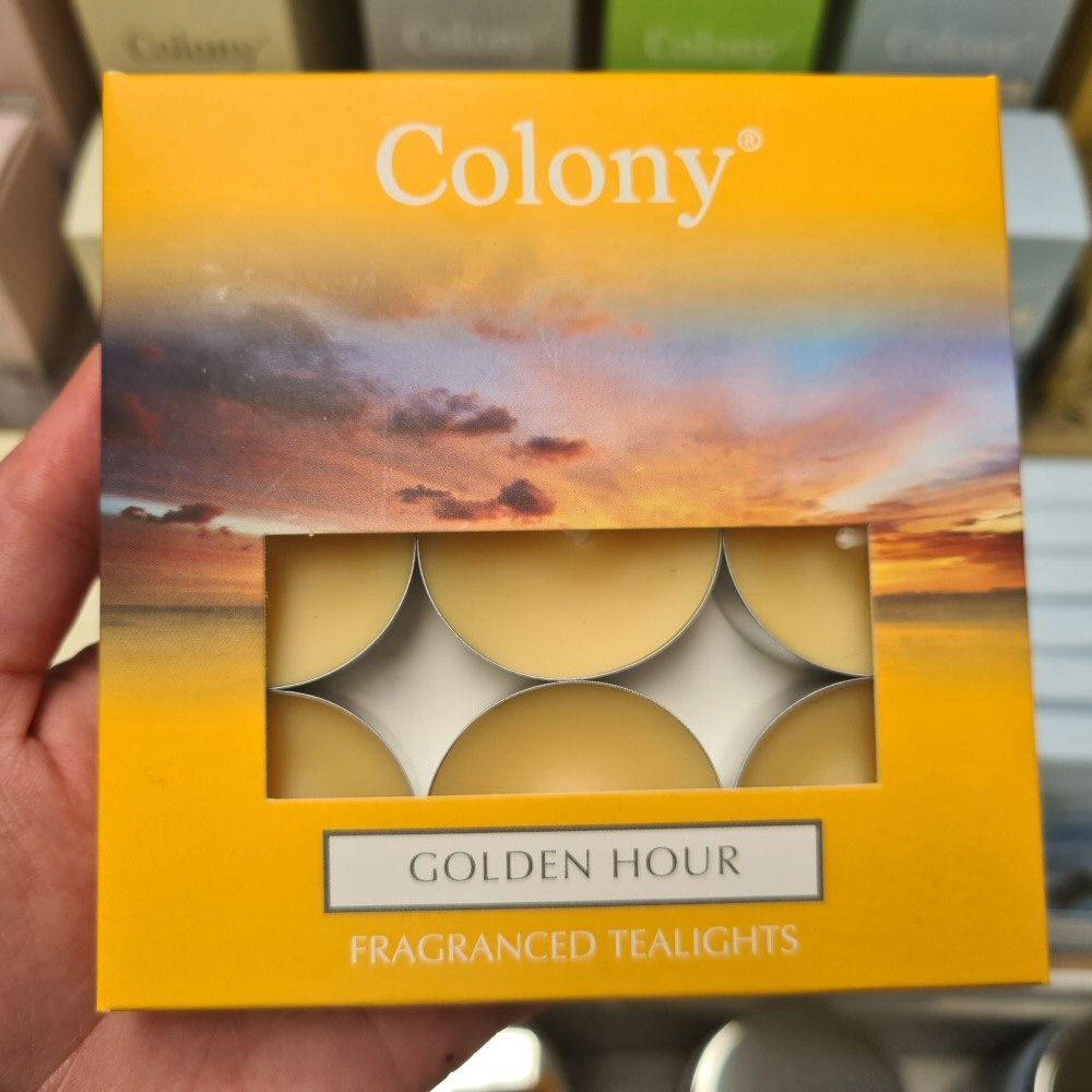 Wax Lyrical Colony Golden Hour Tea Light Candles (Pack of 9) - Old Railway Line Garden Centre