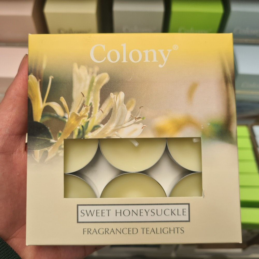 Wax Lyrical Colony Sweet Honeysuckle Tea Light Candles (Pack of 9) - Old Railway Line Garden Centre