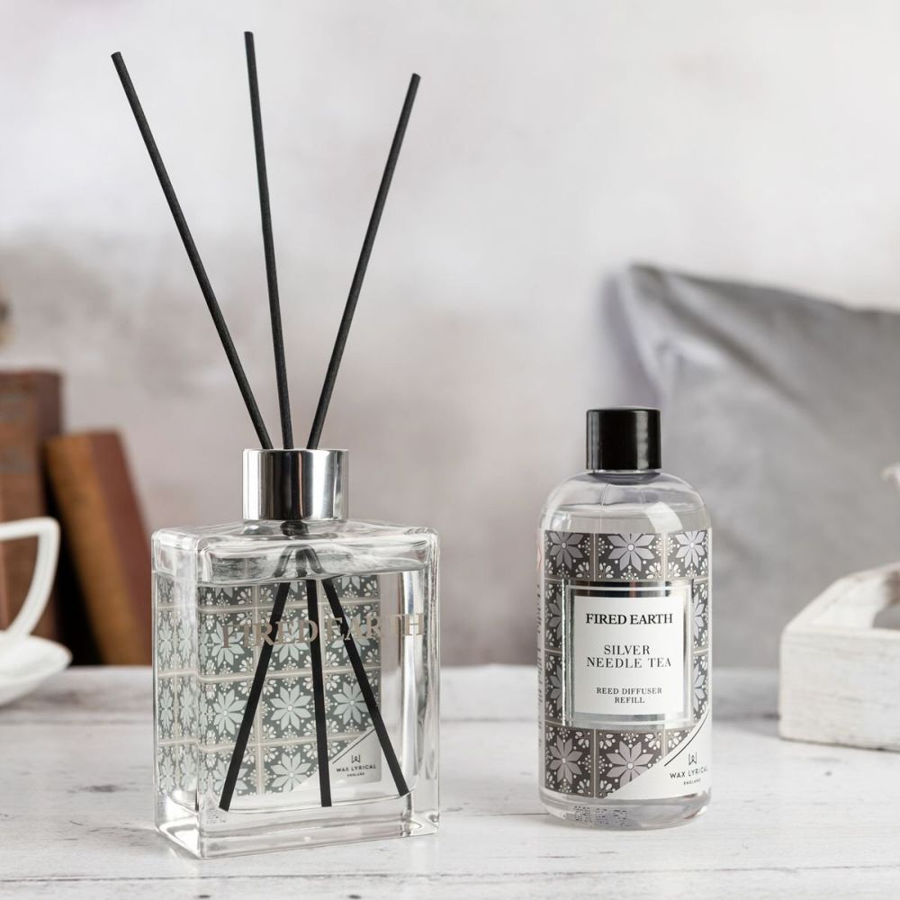 Wax Lyrical Fired Earth 200ml Silver Needle Tea Reed Diffuser Refill - Old Railway Line Garden Centre