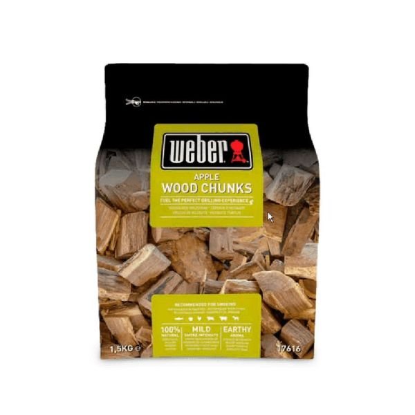 Weber 1.5kg Apple Wood Smoking Chunks - 17616 - Old Railway Line Garden Centre