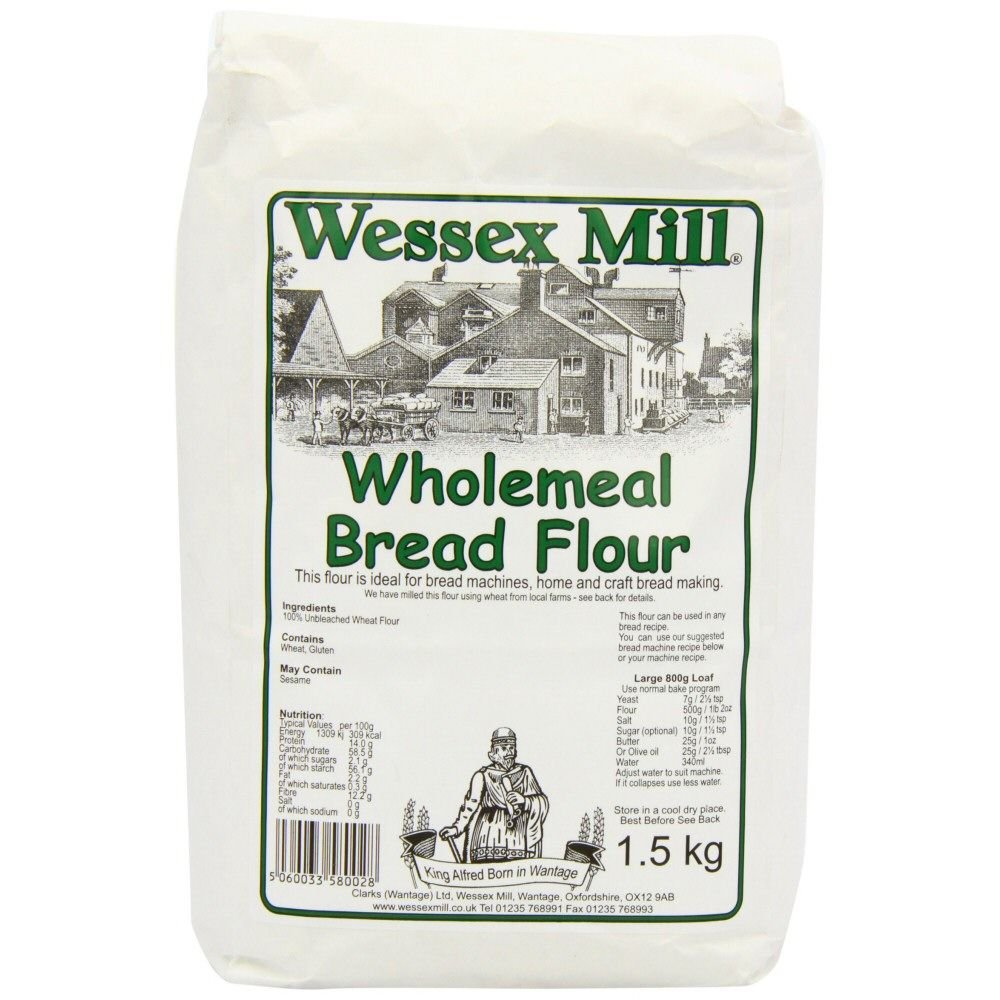 Wessex Mill 1.5kg Wholemeal Bread Flour - Old Railway Line Garden Centre