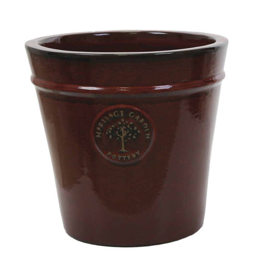 Woodlodge 41cm Glazed Red Heritage Pot - Old Railway Line Garden Centre