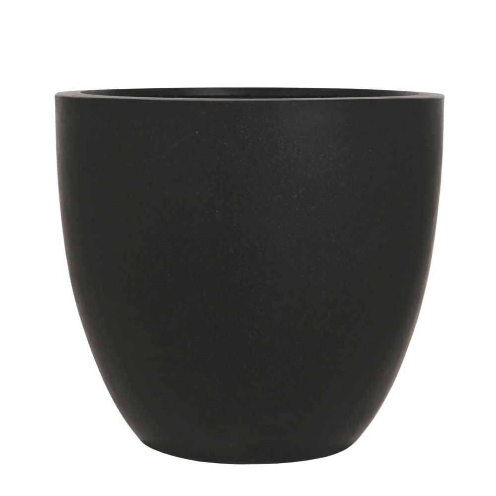 Woodlodge 52cm Black Polylite Egg Planter - Old Railway Line Garden Centre