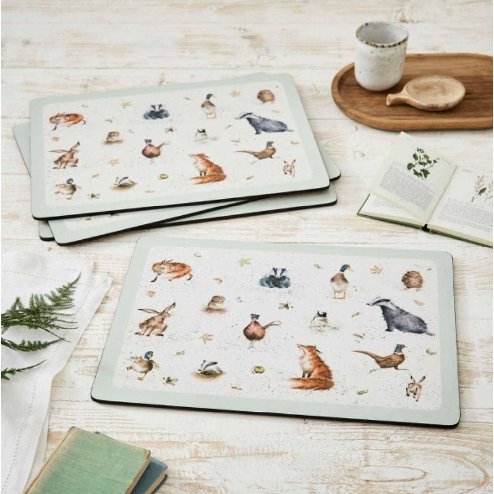 Wrendale Designs English Wildlife Placemats (Set of 4) - Old Railway Line Garden Centre