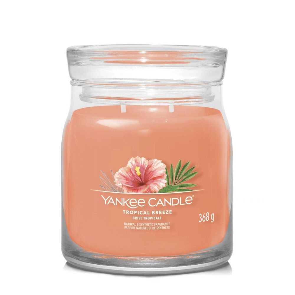 Yankee Candle 368g Tropical Breeze Signature Medium Jar Candle - Old Railway Line Garden Centre