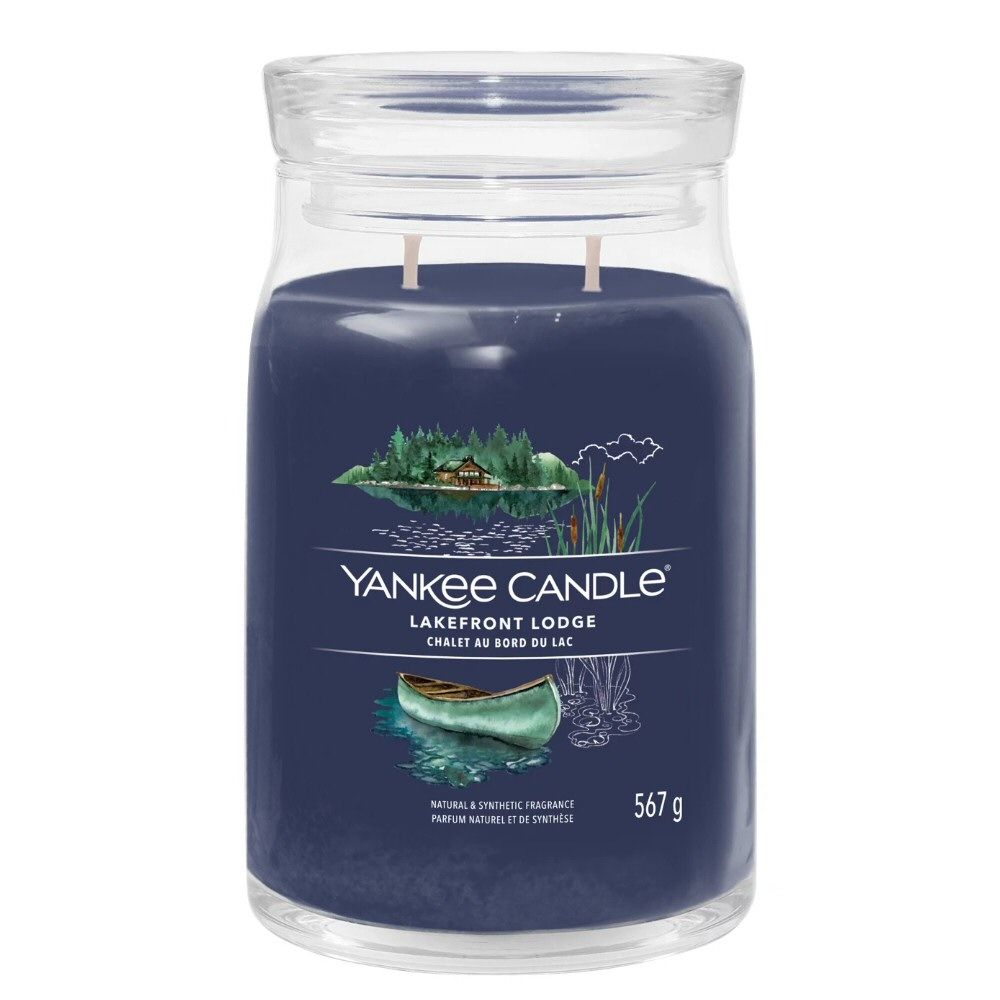 Yankee Candle 567g Lakefront Lodge Signature Large Jar Candle - Old Railway Line Garden Centre