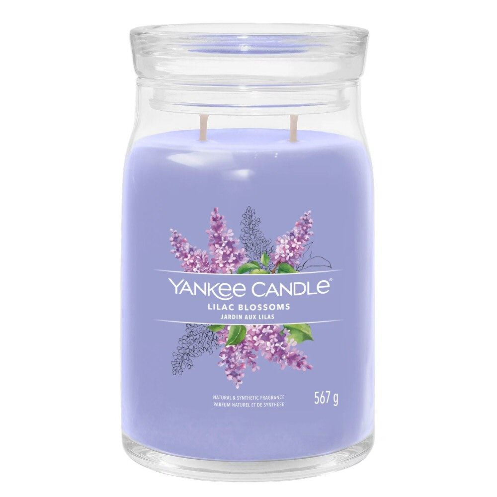 Yankee Candle 567g Lilac Blossoms Signature Large Jar Candle - Old Railway Line Garden Centre