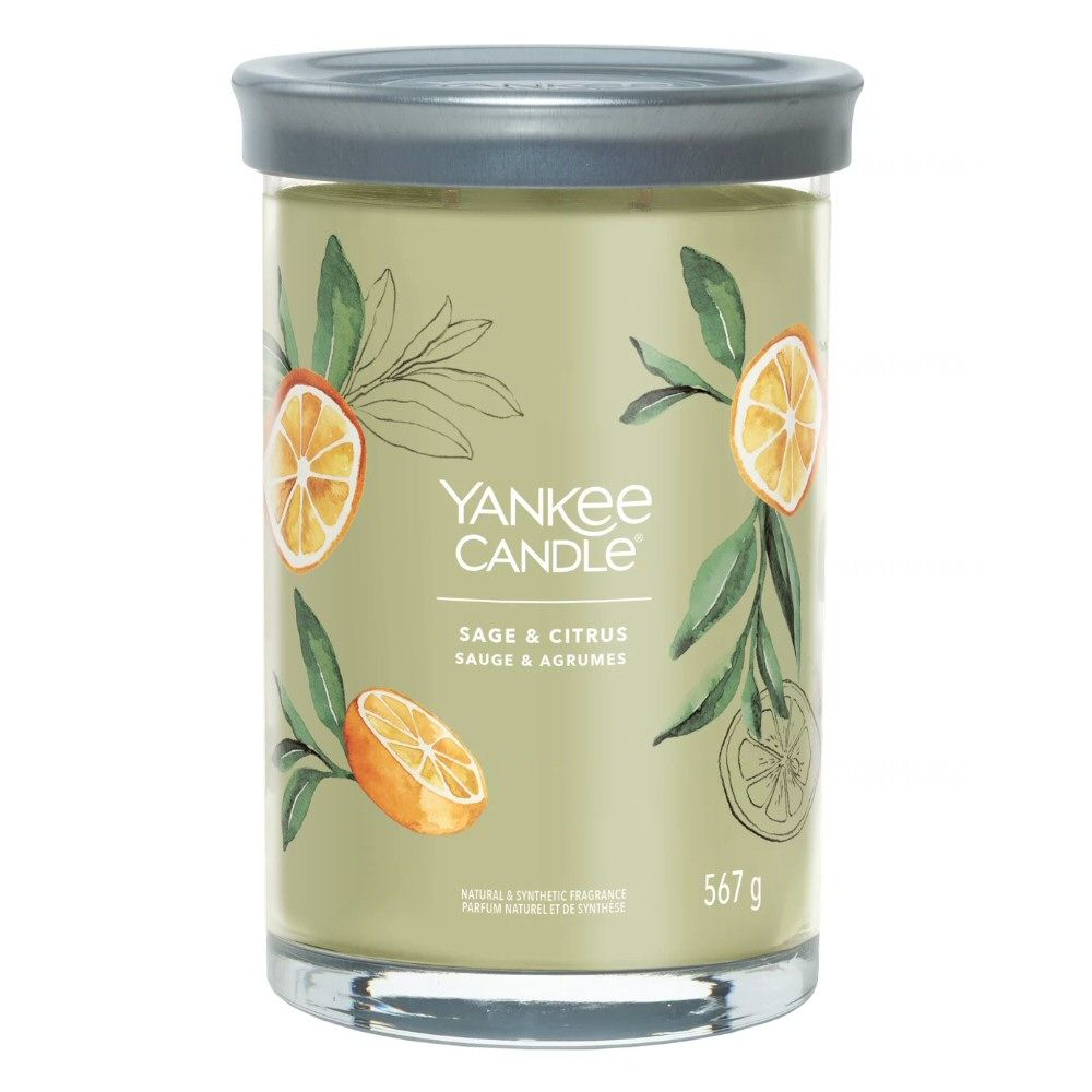 Yankee Candle 567g Sage & Citrus Signature Large Tumbler Candle - Old Railway Line Garden Centre
