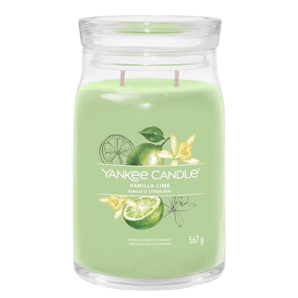 Yankee Candle 567g Vanilla Lime Signature Large Jar Candle - Old Railway Line Garden Centre