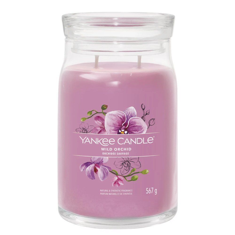 Yankee Candle 567g Wild Orchid Signature Large Jar Candle - Old Railway Line Garden Centre