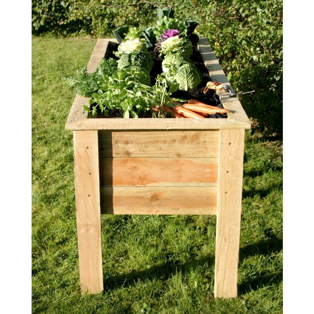 Zest 4 Leisure 1.8m Deep Root Wooden Planter - Old Railway Line Garden Centre