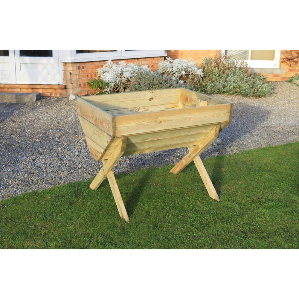 Zest 4 Leisure 1m Wooden Vegetable Bed - Old Railway Line Garden Centre