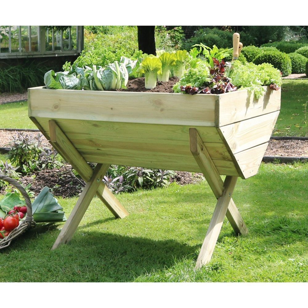 Zest 4 Leisure 1m Wooden Vegetable Bed - Old Railway Line Garden Centre
