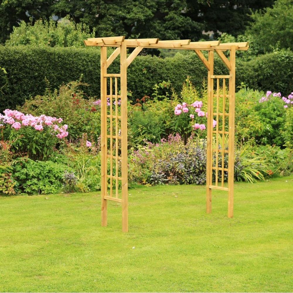 Zest 4 Leisure 2.13m Twilight Wooden Garden Arch - Old Railway Line Garden Centre