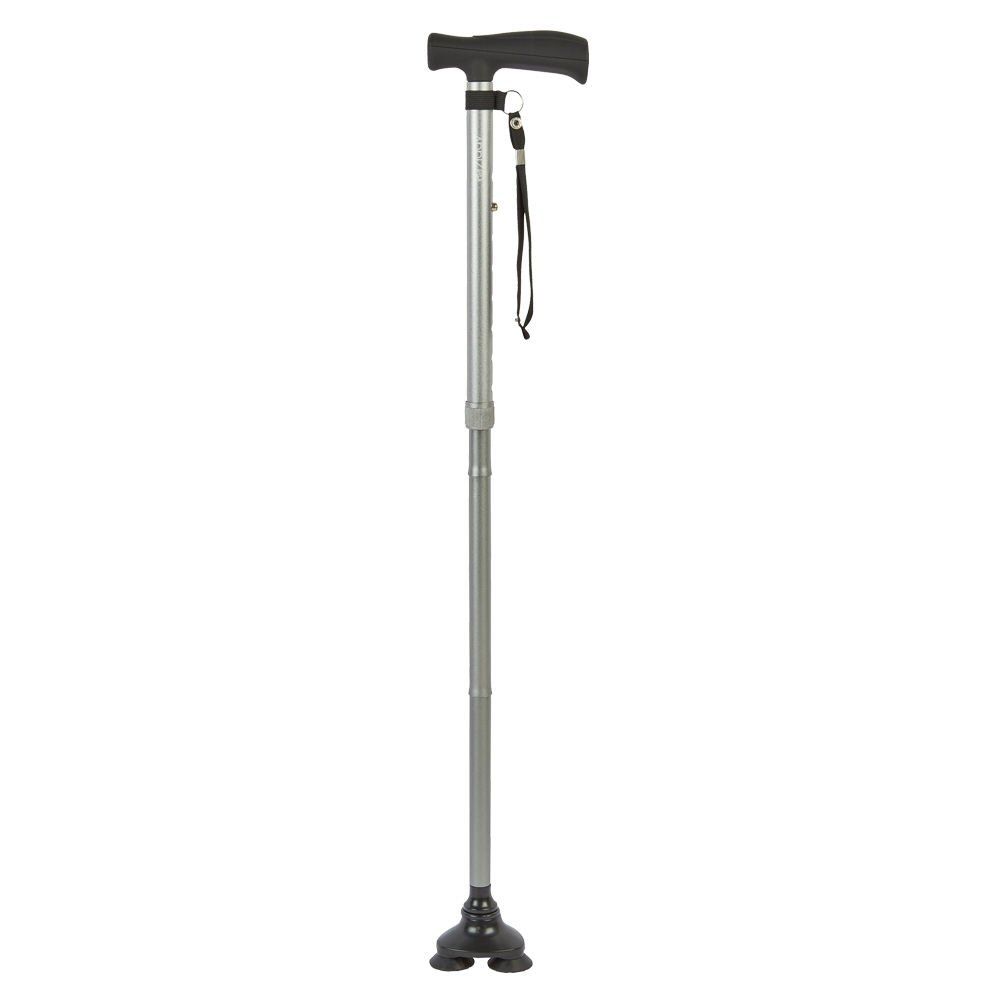 Ziggy Gunmetal Tribase Folding Walking Stick - Old Railway Line Garden Centre