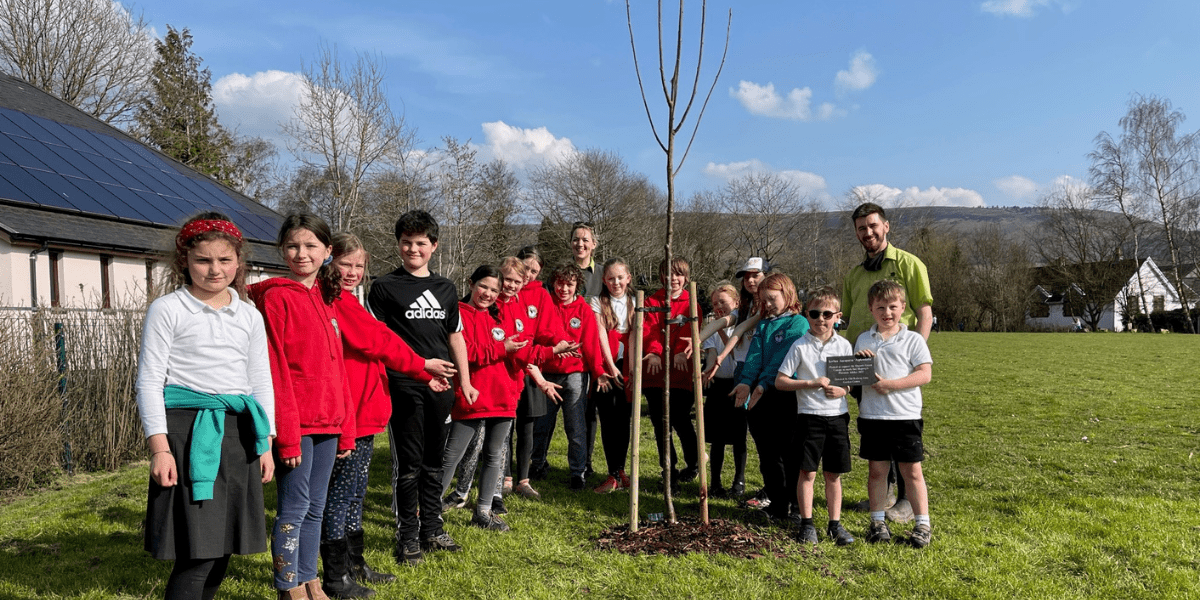 Local Schools Plant Trees for the Jubilee - Old Railway Line Garden Centre
