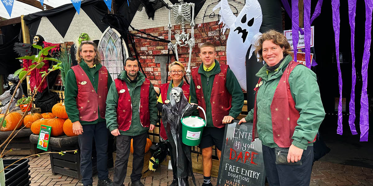 ‘Spooky Halloween Walk’ Raises over £1000 for Wales Air Ambulance - Old Railway Line Garden Centre