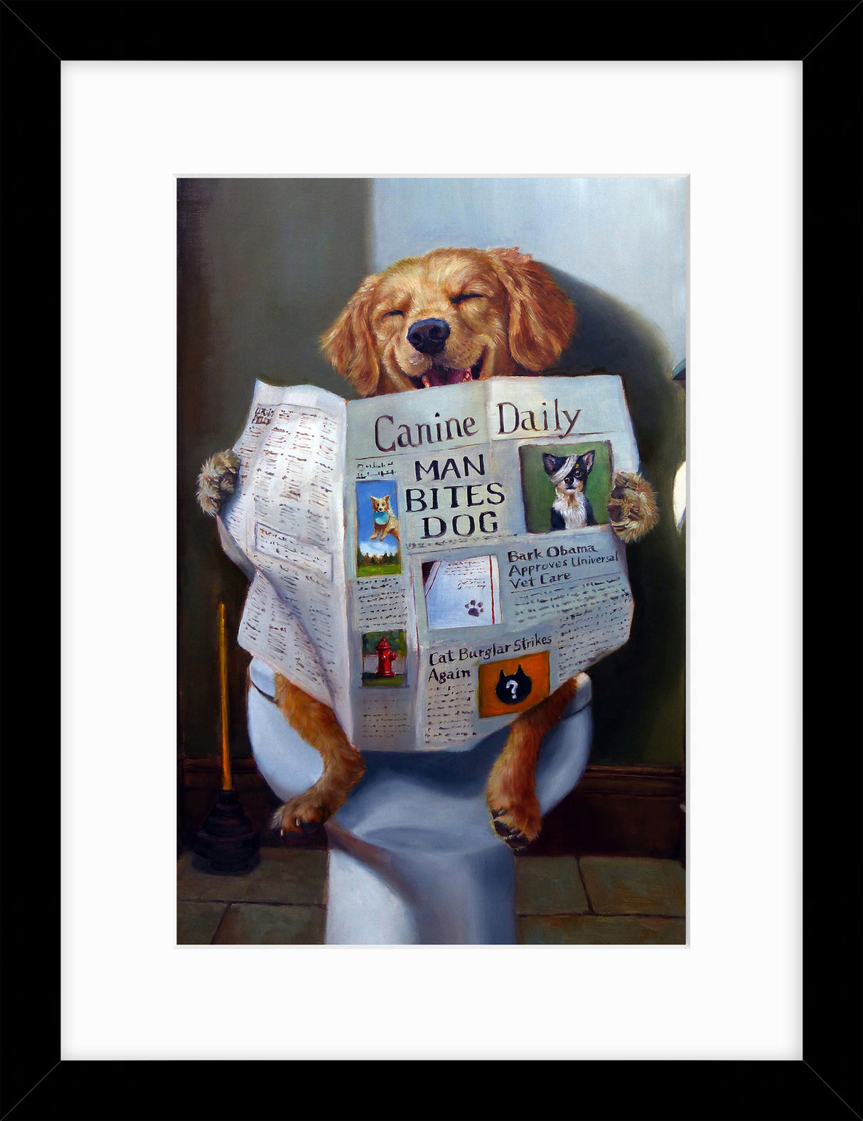 Artko 43.5cm 'Dog Gone Funny' Framed Print By Lucia Hefferman - AK12414