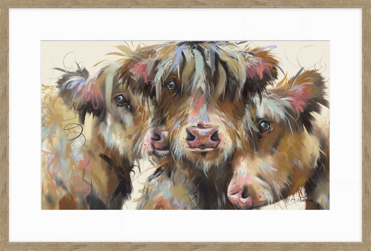 Artko 62cm 'Highland Huddle' Framed Print by Ashley Saunders - AK12577