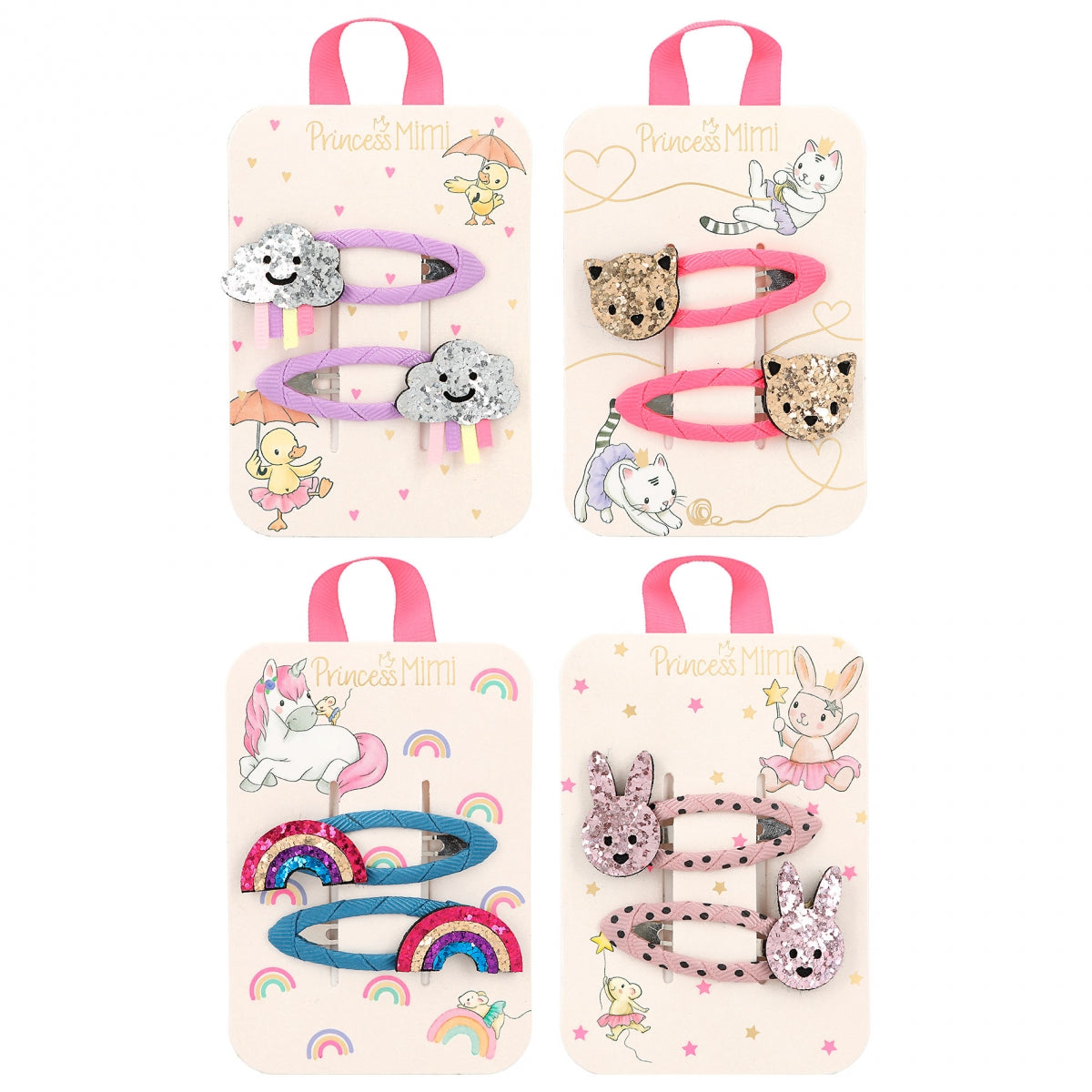 Depesche Princess Mimi Textile Hairclips (Choice of 4) - 0412174