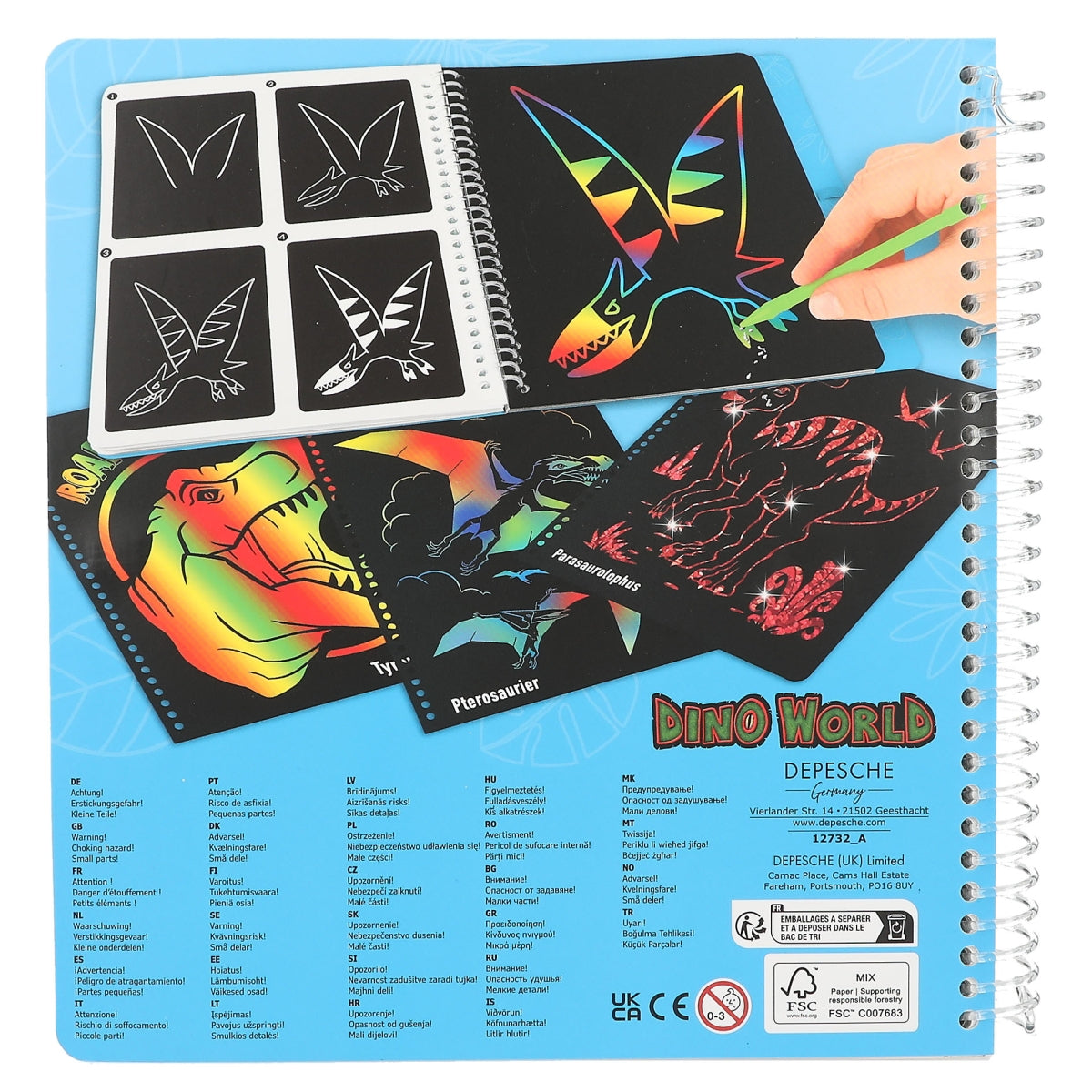 Depesche Dino World Magic-Scratch Book - 0412732