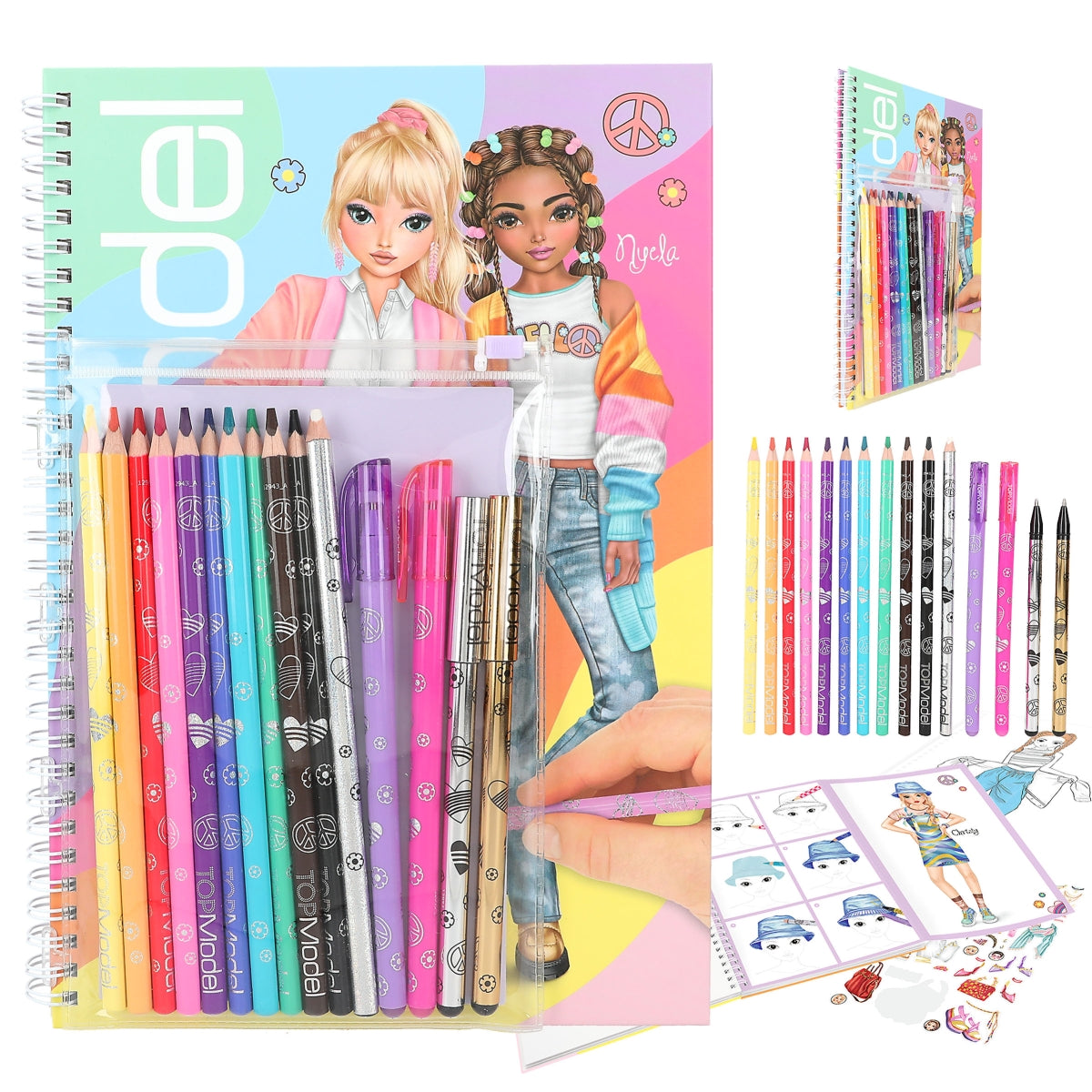 Depesche TopModel Colouring Book With Pen Set - 0412943