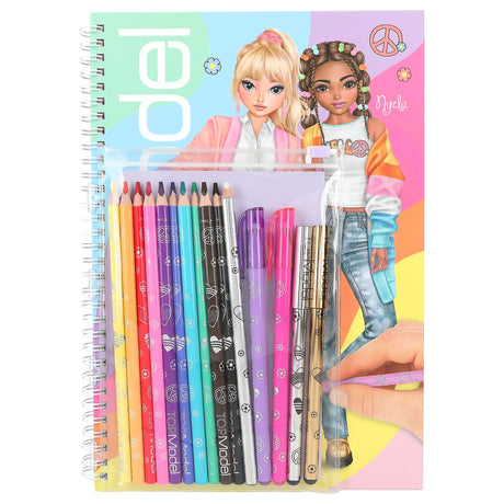 Depesche TopModel Colouring Book With Pen Set - 0412943