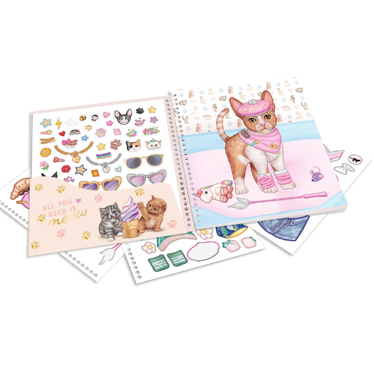 Depesche TopModel Dress Me Up Kitty Sticker Book - 0412965