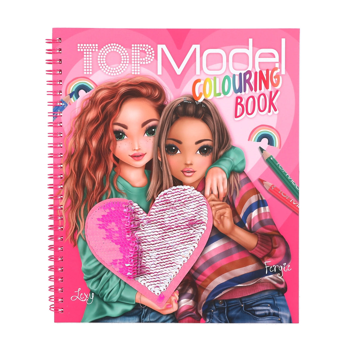 Depesche ToPModel  Reversible Sequin Heart Colouring Book - 0412977