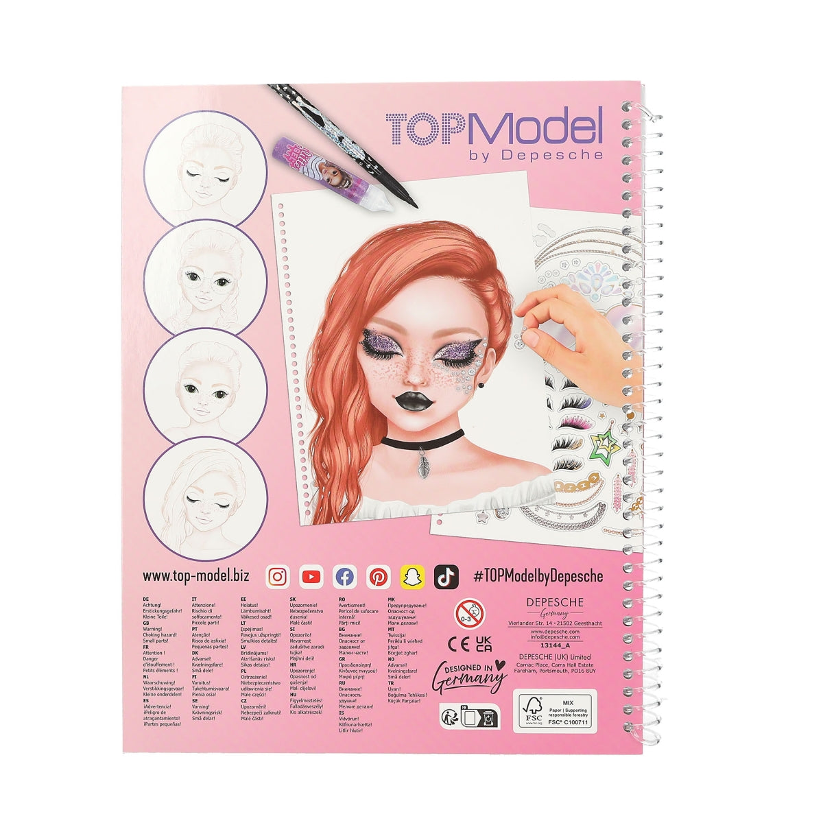 Depesche TopModel Make-Up Colouring Book - 413144