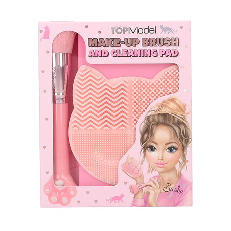 Depesche TopModel Beauty & Me Kitty Brush & Cleaning Pad - 0413253
