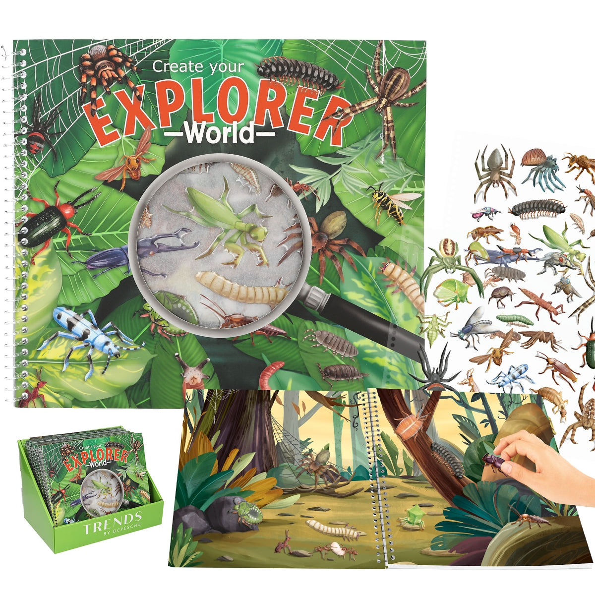 Dino World Explorer Stickerworld With Relief Stickers