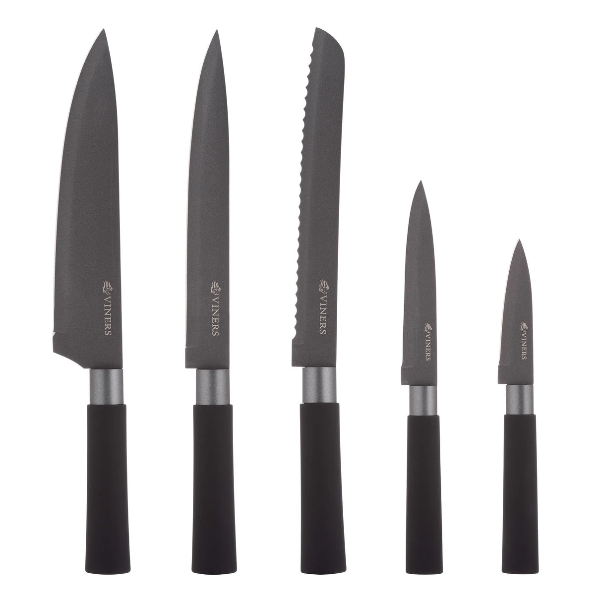 Viners Graphite Knife Block Set - (Set of 6)
