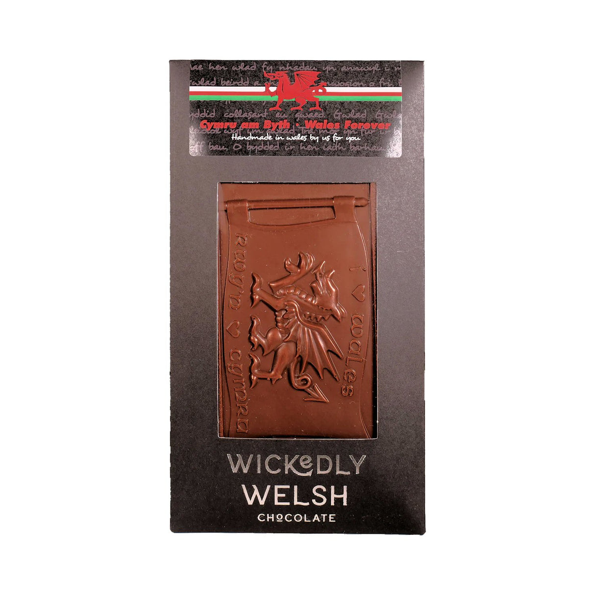 Wickedly Welsh 90g Cymru am Byth Milk Chocolate Dragon Bar