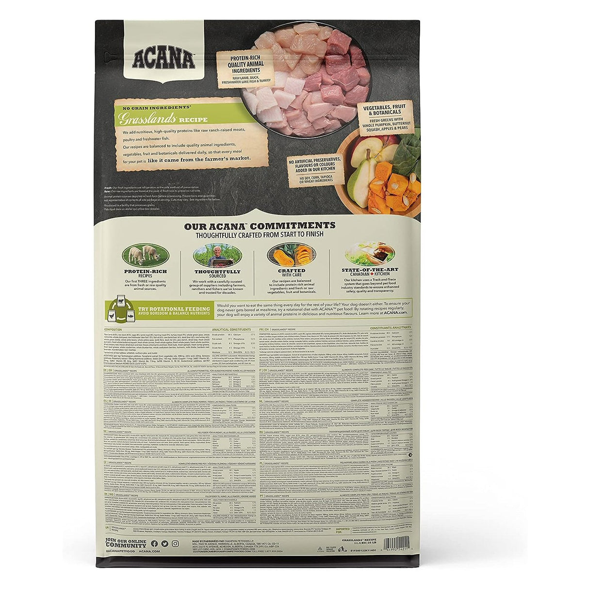 Acana 11.4kg Grasslands Dry Dog Food