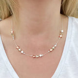 Carrie Elspeth Metallic Seren Star Haematite Spaced Beaded Necklace