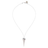 Carrie Elspeth Silver Elongated Heart Necklace